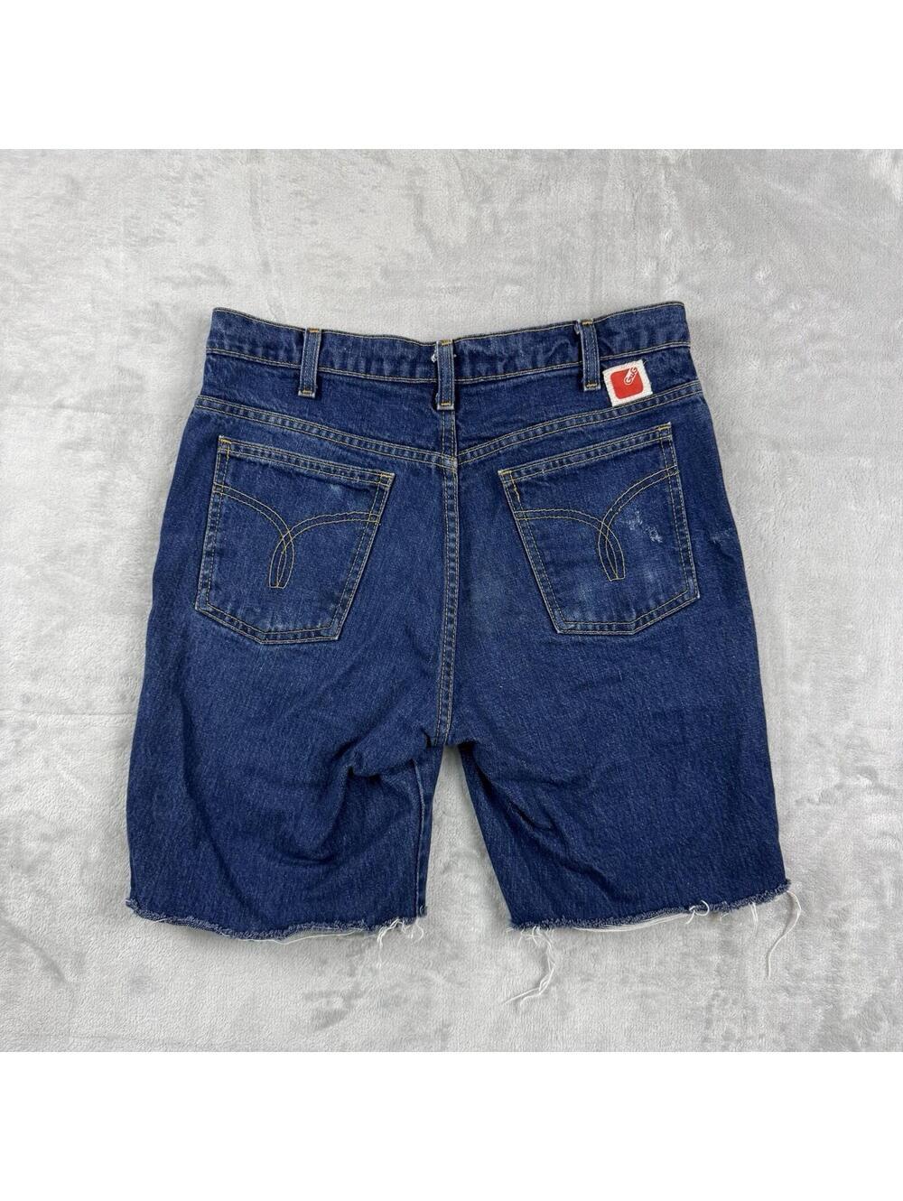 Vintage GWG Scrubbies Denim CutOff Shorts Jorts 32 Canada Made Workwear Y2K Rare